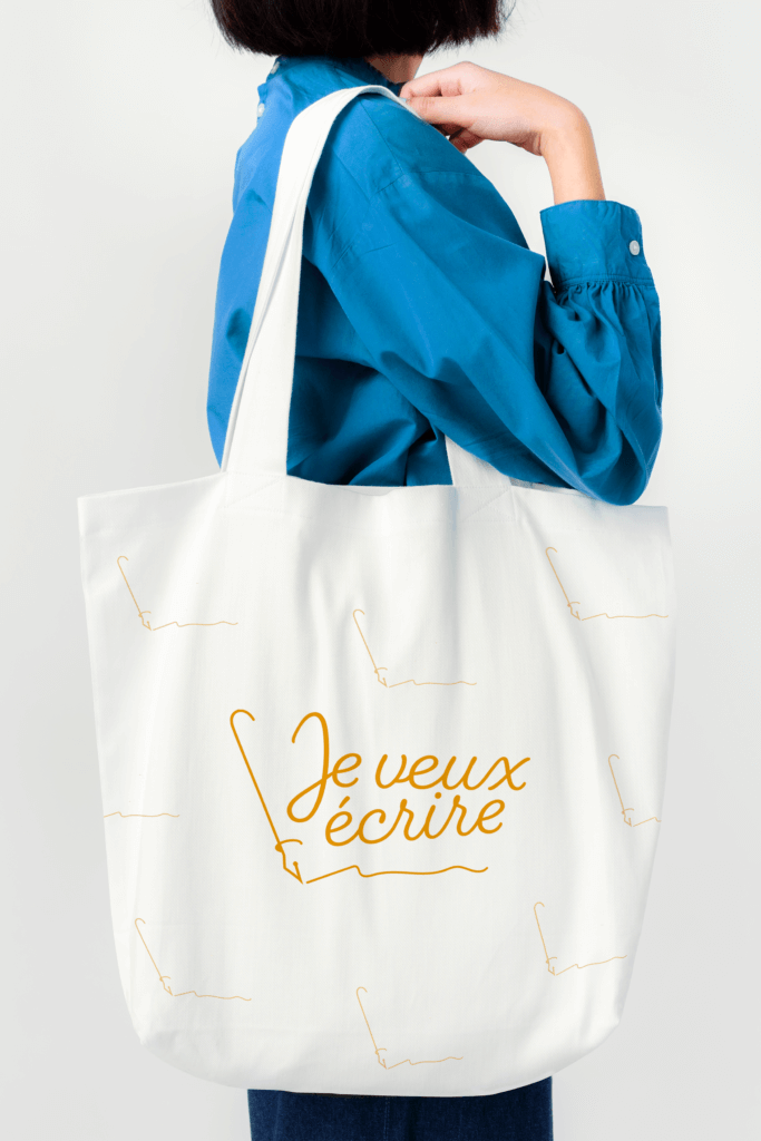 mockup top bag Je veux écrire